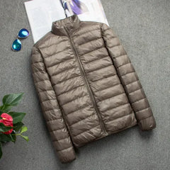 New Brand Autumn Winter Light Down Jacket Men's Fashion Hooded Short