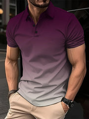 Best Selling Men Short Sleeve Polo Shirt Turn Down Collar Button Pure