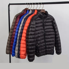 New Brand Autumn Winter Light Down Jacket Men's Fashion Hooded Short