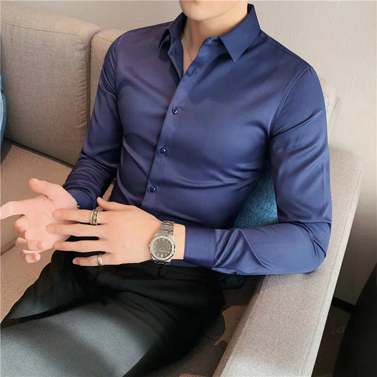 10 Color Summer New Mens Short-sleeved Shirt Cotton Casual Business