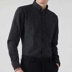 2023 New Oxford Spinning Shirt Men's Long-sleeved Spring and Fall