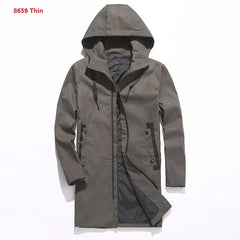 Men Jackets Autumn Winter Men's Trench Coat Men Casual Thicken Warm