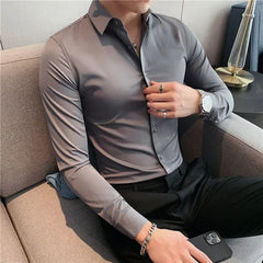 10 Color Summer New Mens Short-sleeved Shirt Cotton Casual Business