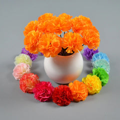 10Pcs Mexican Marigold Artificial Flowers For Day Of The Dead Diwali