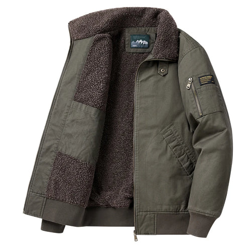 2023 New Men Winter Fleece Minimalist Lapel Jacket Men Autumm Casual