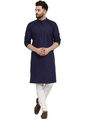 Mens Kurta Pajama Set Cotton Indian Ethnic Traditional Plain Dress