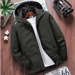 Men's Casual Hooded Bomber Jacket Spring Summer Hip Hop Windbreaker