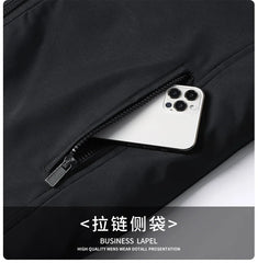 Autumn Winter New Jacket Men's Middle-Aged Large Size Loose Plus