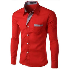 2022 Hot Sale New Fashion Camisa Masculina Long Sleeve Shirt Men Slim