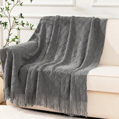 Decorative Fringe Throw Blanket