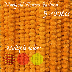 5-50pcs Marigold Flower Garland For Decoration Artificial Flowers 5