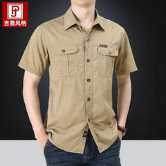 2024 Summer Men Oversized Shirts Casual Loose Breathable Fashion