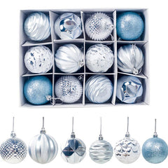 12 Pcs Christmas Supplies Gift Decoration Balls 6Cm