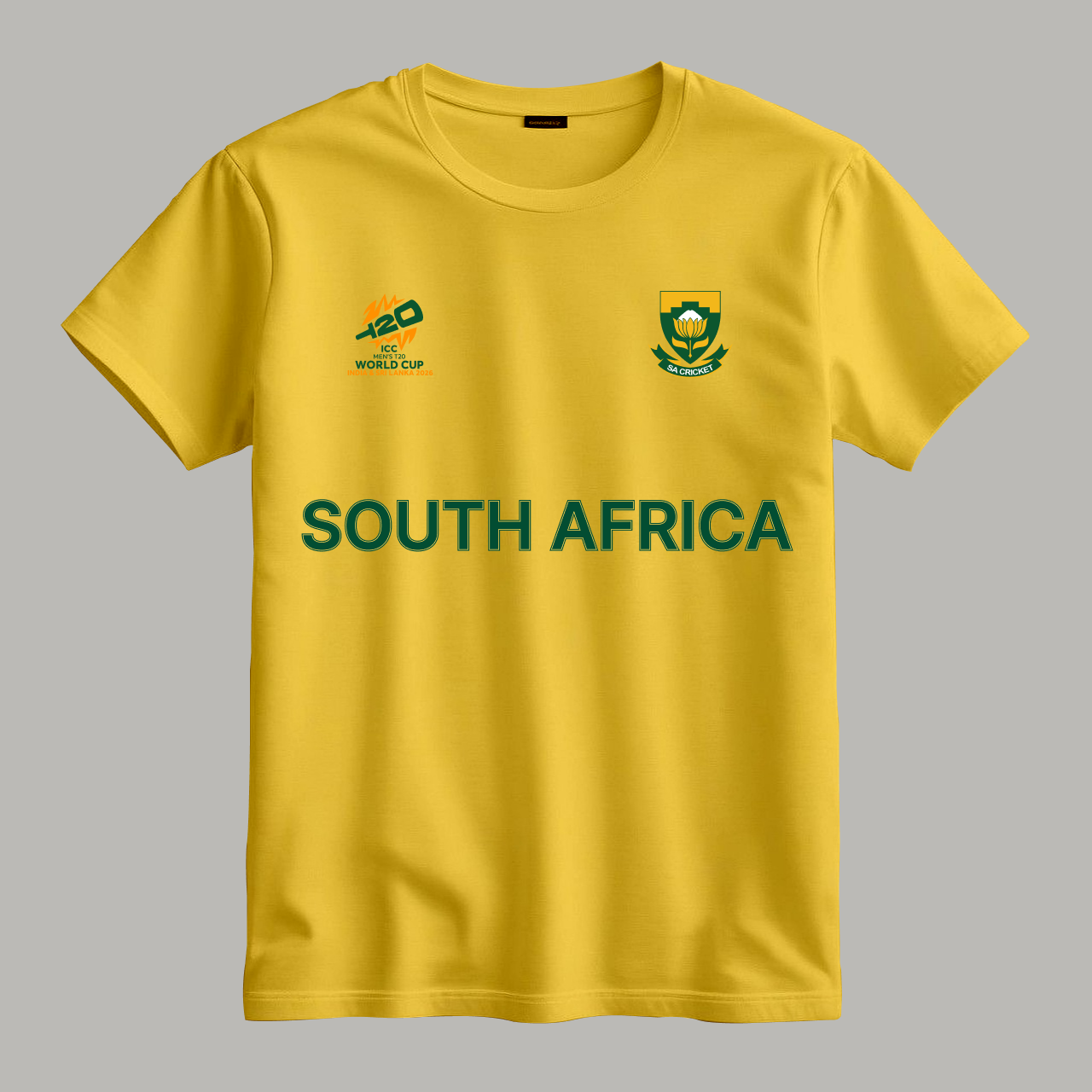 Cricket World Cup 2026 South Africa Team Fan T-Shirt |  Male & Female Fan Jersey