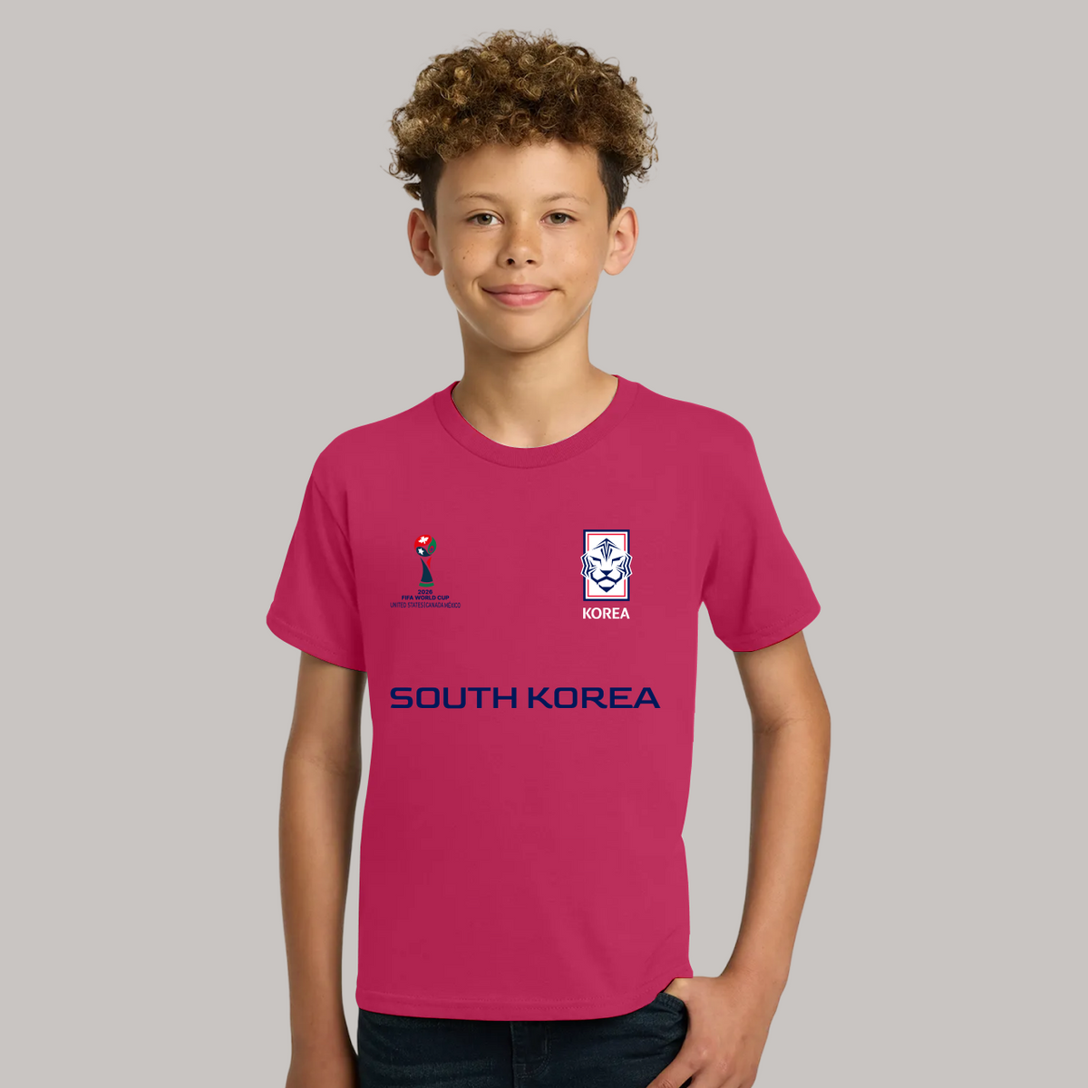 South Korea Soccer Team Fan T-Shirt For Boys/Youth – 2026 Football World Cup TShirt