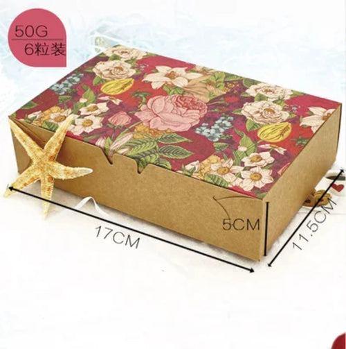 20pcs Gift Box Kraft Paperboard Box Cookie Packaging Box Macaron Box