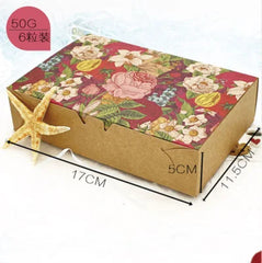 20pcs Gift Box Kraft Paperboard Box Cookie Packaging Box Macaron Box