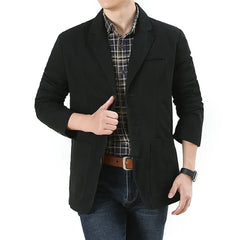 2023 Spring Autumn men's suit jacket Harajuku vintage cotton denim