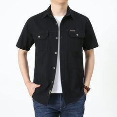 2024 Summer Men Oversized Shirts Casual Loose Breathable Fashion