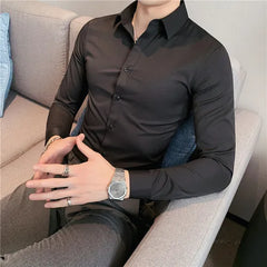 10 Color Summer New Mens Short-sleeved Shirt Cotton Casual Business