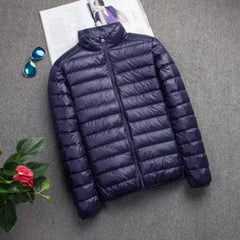 New Brand Autumn Winter Light Down Jacket Men's Fashion Hooded Short