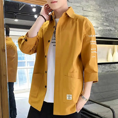 2023 Shirts Men Handsome Fashion Streetwear Design Japanese Harajuku