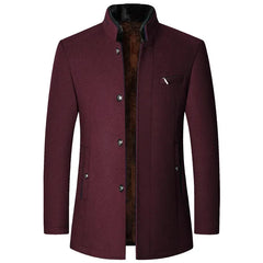 Male Winter Jackets and Coats 4 Men Woollen Trench Coats Cashmere