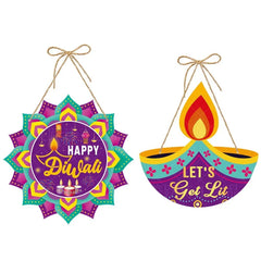 Diwali Party Decoration Candlelight Paper Door Hanging Pendant Lets