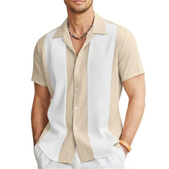 Fashion summer 2024 men's shirt bowling shirt button shirt casual