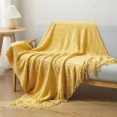 Decorative Fringe Throw Blanket