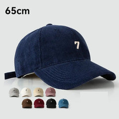 Winter 60-65 cm Large Size Corduroy Baseball Cap For Men Women Autumn