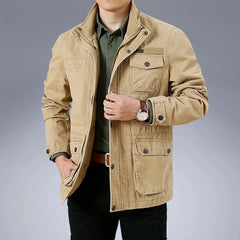 Spring Autumn Men's Military Cargo Jackets Casual 100% Cotton