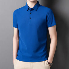 Fashion Men Summer Solid Polo Shirts Korean Style New Daily Business