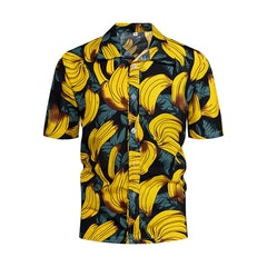 Shirt For Mens Hawaiian Banana Fruit Casual 3D Printed Beach Short