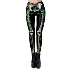 NADANBAO Skull Leggings Woman Halloween Party Trousers Festival