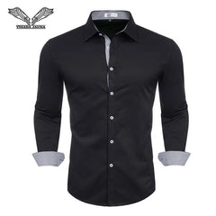 VISADA JUANA 2019 Mens Long Sleeve Dress Shirt High-quality Male