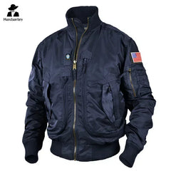 Men Tactical Military Jackets Big Pocket Pilot Baseball Air Force Coat