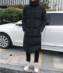 Men Winter Casual Long Down Jackets Coat High Quality Casual Fashion