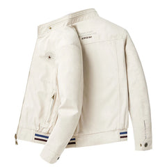 DIMUSI Autumn Men's Reversible Military Jacket Casual Man Cotton