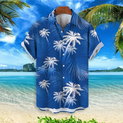 2023 Summer Animal Crane Men Hawaiian Shirt 3d Plant Shirt For Men