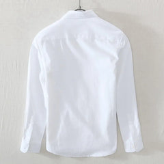 High Quality 100% Cotton Japanese Solid Color Casual Long Sleeved