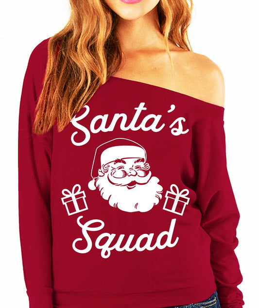 SANTA'S SQUAD Christmas Slouchy Sweatshirt - Pick