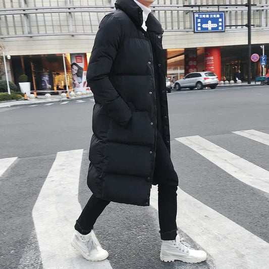 Men Winter Casual Long Down Jackets Coat High Quality Casual Fashion