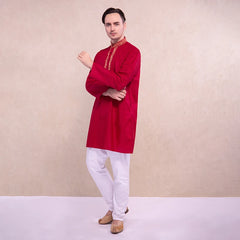 Indian Dress for Men Kurtas Traditional Style Kurti Sets 3 Color Hindu