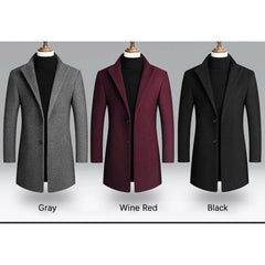 BROWON Brand Korean Coat Men 2024 Autumn and Winter Woolen Men Coat