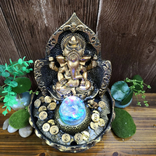 Lucky Ganesha Statue Hindu God of Success Resin India Idol