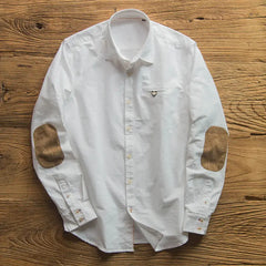 Spring Men Oxford Retro Shirt Japanese Business Casual Trendy Fashion