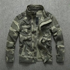 2024 New Casual Wear Mens Oversized Camo Jacket Sportswear Thick Denim