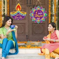 Diwali Party Decoration Candlelight Paper Door Hanging Pendant Lets