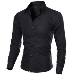 Fashion spring autumn Men Shirts New Arrivals Slim Fit Male Shirt